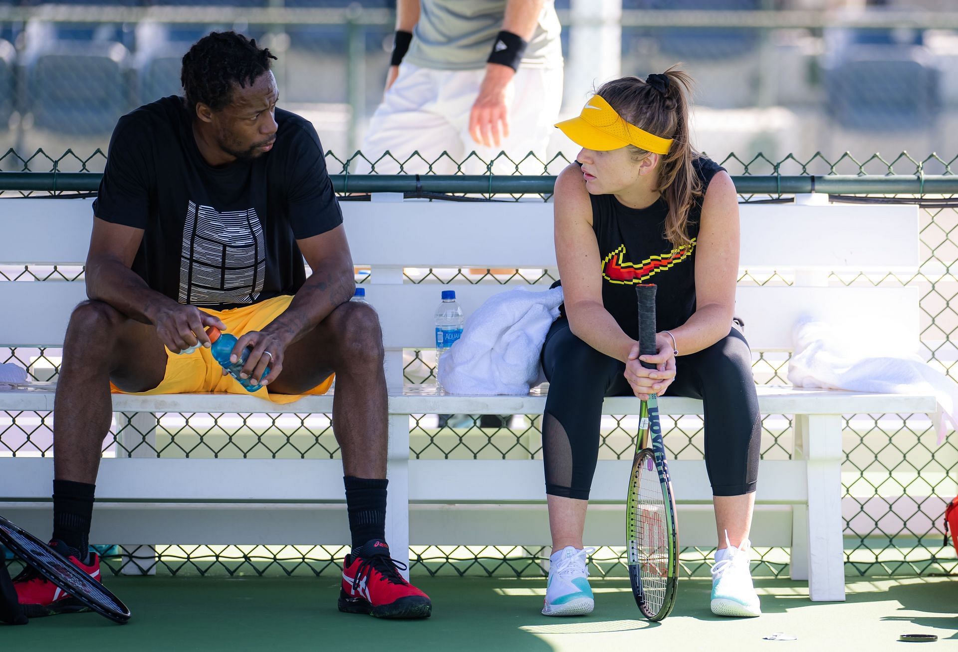 Gael Monfils and Elina Svitolina at the BNP Paribas Open: Source: Getty